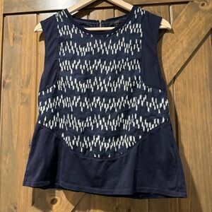 J.Crew Linen and Cotton Patterned Tank Top